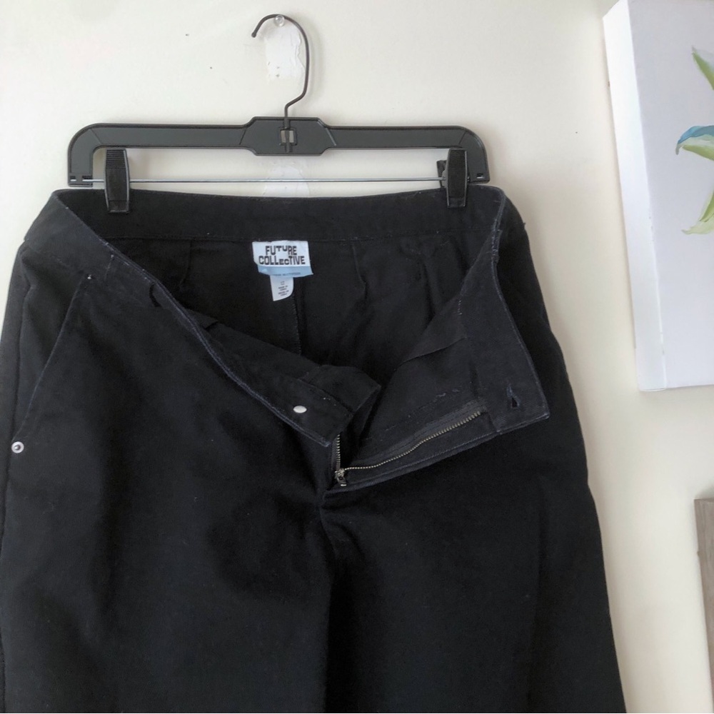 Future Collective High Rise Straight Twill Pant Yoke Seam Sz 12 Reese Blutstein - Picture 10 of 14